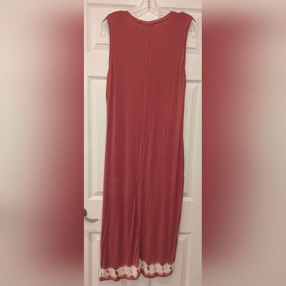 Seven 7 sleeveless maxi dress tie-dye cascade hem Stretch Boho Sleeveless Size L - Picture 3 of 7